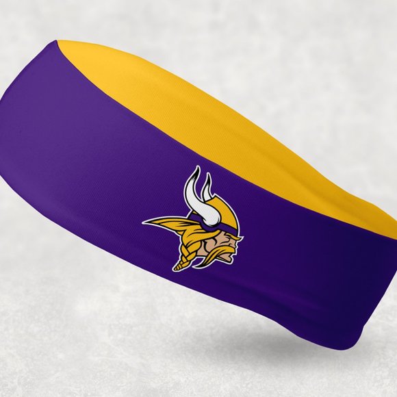 2 Pack - NEW - Reversible Minnesota Vikings Headband - Picture 1 of 2